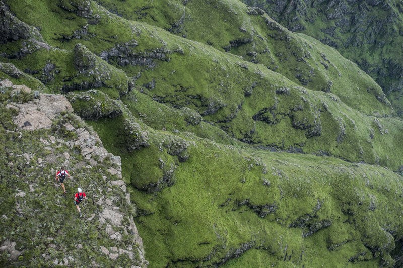 Hiking through the Drakensberg Mountiains