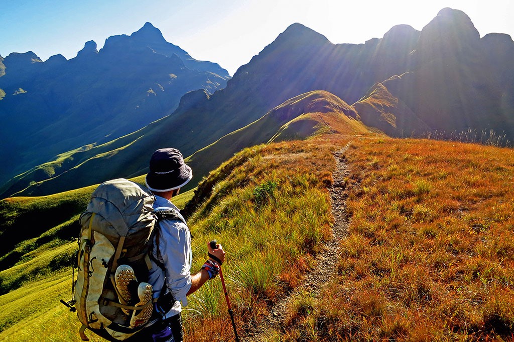 Hiking through the Drakensberg Mountains